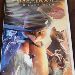 Puss & Boots dvd 'My Last Wish' - Collectors Edition.  Still Sealed.